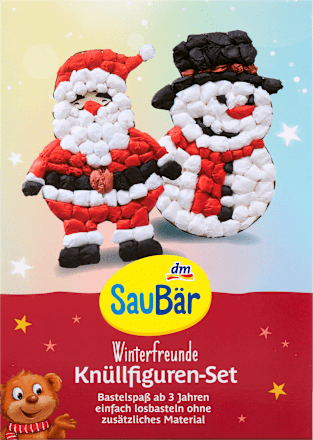 Knüllfiguren-Set Weihnachtsfreunde 3tlg SauBär