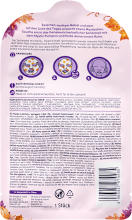 textilní pleťová maska Mystic Pumpkin Balea