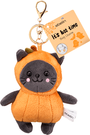 Bag Charm Katze im Kürbiskostüm ebelin