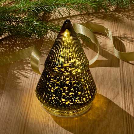 LED-Glasbaum grün (13,5 cm) Dekorieren & Einrichten