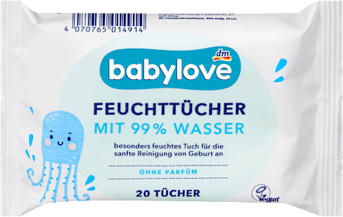 Chusteczki nawilżane wodą babylove