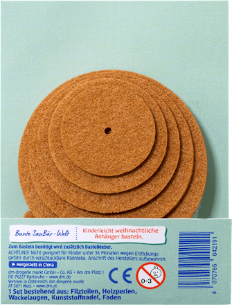 Filzanhänger Rentier Fädelspaß SauBär