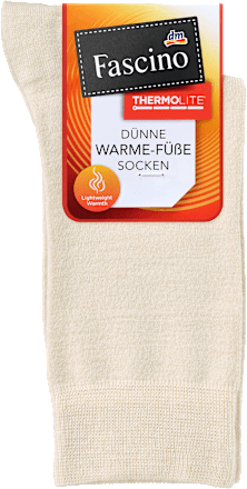 Socken mit Wolle & Thermolite®-Faser beige Gr. 35-38 Fascino