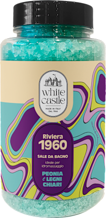 Sali da bagno Riviera 1960 Peonia e legni chiari White Castle