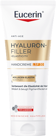 Eucerin Hyaluron-Filler + Elasticity Anti-Age Handcreme gegen Altersflecken LSF 30 Eucerin