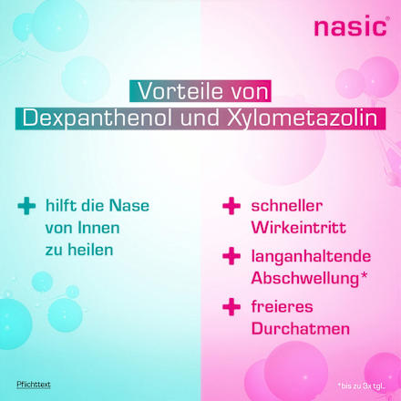 nasic Nasenspray schleimhautabschwellendes, wundheilungsförderndes Schnupfenspray nasic