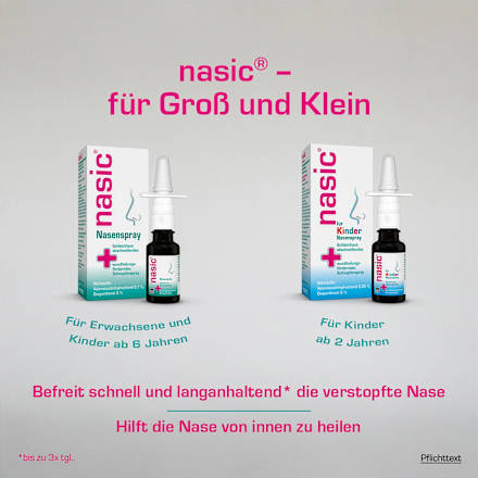 nasic Nasenspray schleimhautabschwellendes, wundheilungsförderndes Schnupfenspray nasic