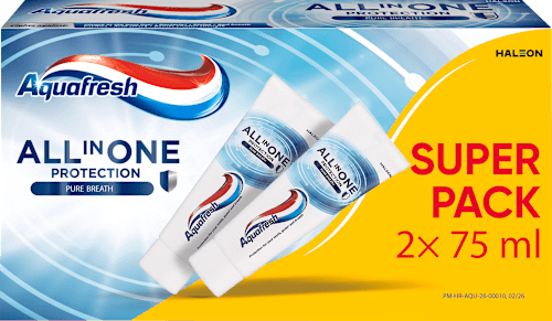 Pasta za zube All In One Protection, duopack (2 x 75 ml) Aquafresh