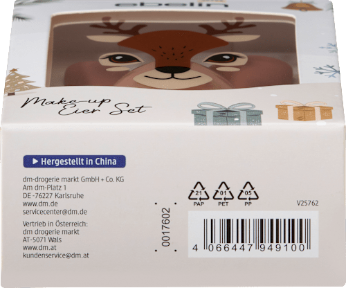 Geschenkset "Reh" Make-up Eier 3tlg ebelin