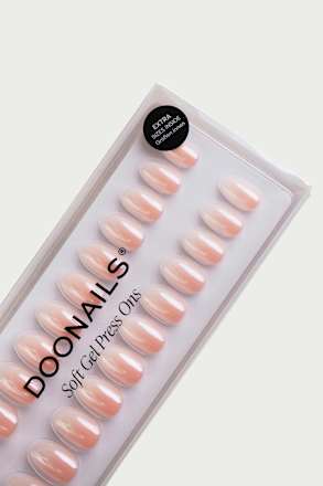 Künstliche Nägel, Soft Gel Press Ons Glazed Babyboomer Short Round Doonails