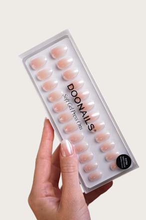 Künstliche Nägel, Soft Gel Press Ons Glazed Babyboomer Short Round Doonails