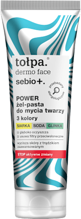 Żel-pasta do mycia twarzy 3 kolory dermo face sebio+ tołpa