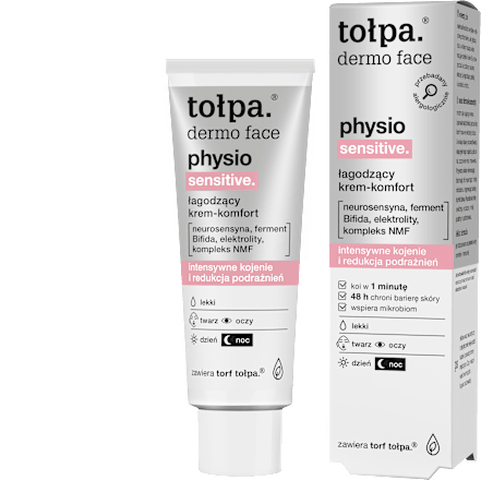 Łagodzący krem-komfort dermo face physio sensitive tołpa