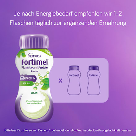 Fortimel PlantBased Trinknahrung Erbse frische Note 4 x 200 ml Fortimel