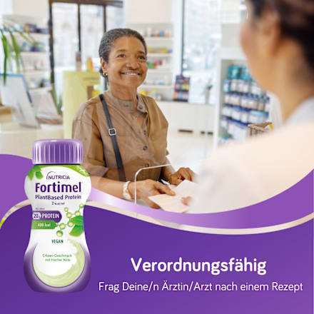 Fortimel PlantBased Trinknahrung Erbse frische Note 4 x 200 ml Fortimel