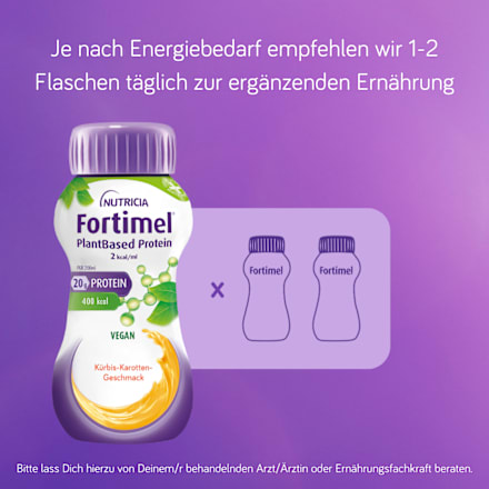  Fortimel PlantBased Trainknahrung Kürbis-Karotte 4 x 200 ml Fortimel