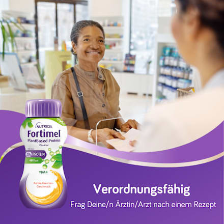  Fortimel PlantBased Trainknahrung Kürbis-Karotte 4 x 200 ml Fortimel