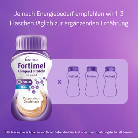 Fortimel Compact Protein Trinknahrung Cappuccino 4 x 125 ml Fortimel
