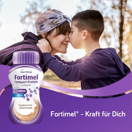 Fortimel Compact Protein Trinknahrung Cappuccino 4 x 125 ml Fortimel