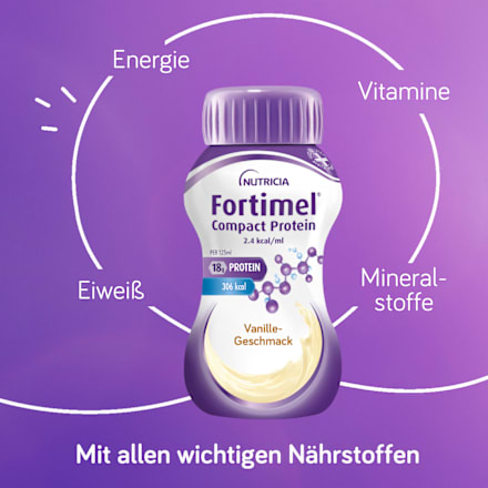 Fortimel Compact Protein Trinknahrung Vanille 4 x 125 ml Fortimel