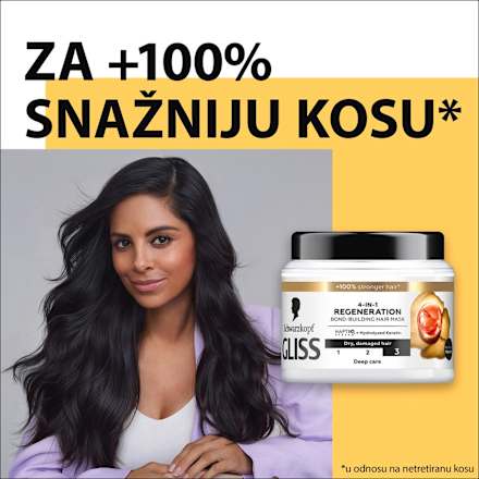4-IN-1 REGENERATION maska za kosu Schwarzkopf GLISS