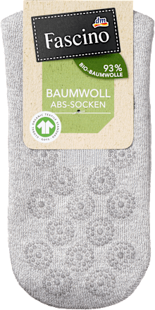 ABS-Socken mit Bio-Baumwolle grau Gr. 39-42 Fascino