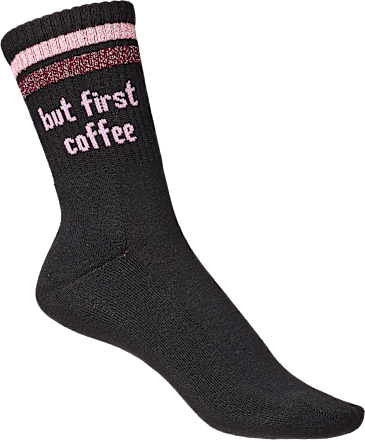 Socken Hot Drinks Crew-Socks schwarz, Gr. 35-38 (1 Paar) Fascino