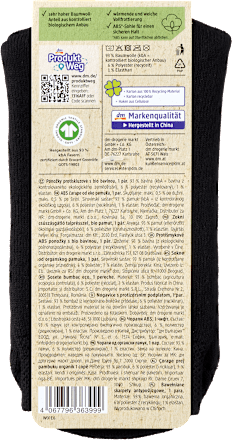 ponožky protiskluzové s bio bavlnou, černé, vel. 39-42 Fascino
