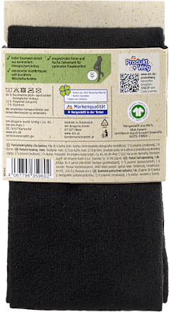 Strumpfhose mit Bio-Baumwolle schwarz Gr. 38/40 Fascino