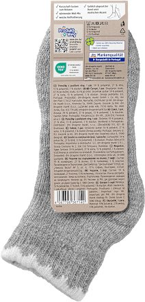 Socken Woll-Mix grau, Gr. 39-42 (1 Paar) Fascino