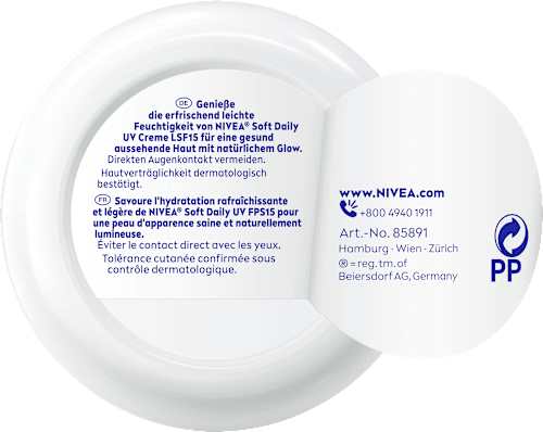 Feuchtigkeitscreme soft im Tiegel LSF 15 NIVEA