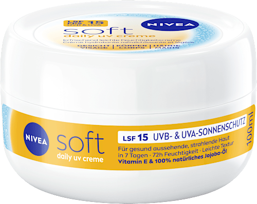 Feuchtigkeitscreme soft im Tiegel LSF 15 NIVEA