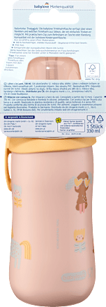Trinkhalmflasche rosa, 330ml babylove