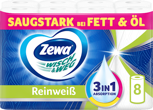 Küchenrolle  Wisch&Weg Reinweiss (8x45 Blatt) Zewa
