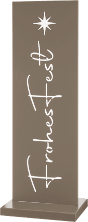 Metallaufsteller Frohes Fest, beige BOLTZE