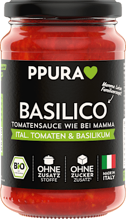 Tomatensauce, Basilico, ital. Tomaten & Basilikum PPURA
