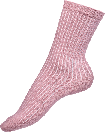 Socken mit Bio-Baumwolle & Ripp-Struktur rosa Gr. 35-38 Fascino