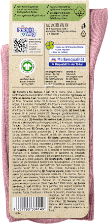 Socken mit Bio-Baumwolle & Ripp-Struktur rosa Gr. 35-38 Fascino