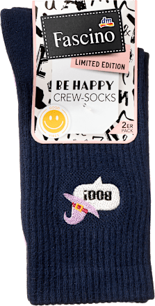 Crew Socken mit Halloween-Motiven lila Gr. 39-42 Fascino