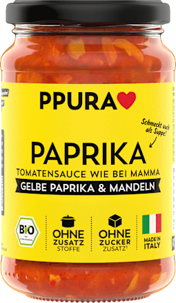 Tomatensoße, Paprika, gelbe Paprika & Mandeln PPURA
