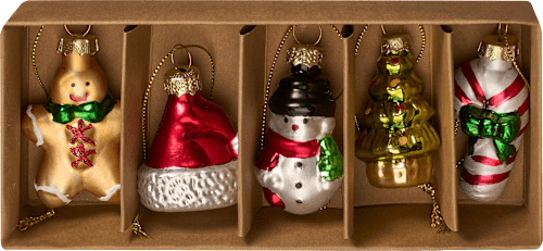 Weihnachtsbaum-Anhänger aus Glas, bunt BOLTZE
