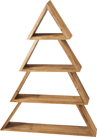 Holzregal Tannenbaum, braun (45x10x60 cm) BOLTZE