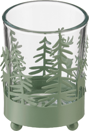 Metallkerzenhalter mit Glaseinsatz, mint (7,5 cm) BOLTZE