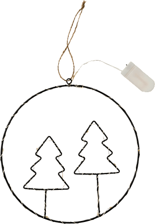LED Metallring Tannenbaum schwarz (20 cm) BOLTZE