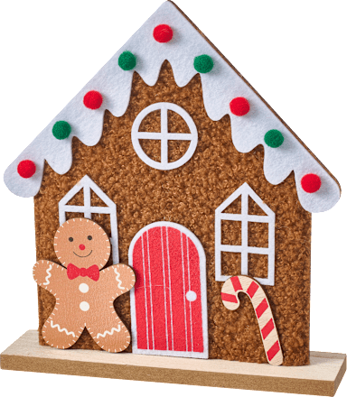 Stoffaufsteller Lebkuchenhaus (20 cm) BOLTZE