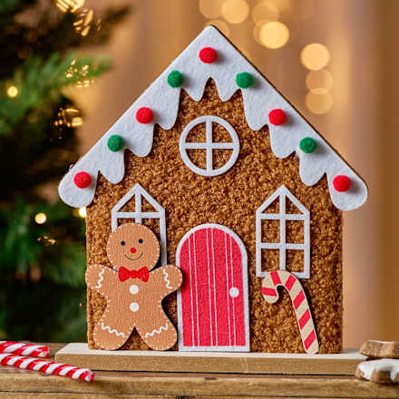 Stoffaufsteller Lebkuchenhaus (20 cm) BOLTZE