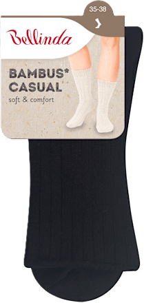 unisex ponožky Bambus Casual, 35-38, černé Bellinda