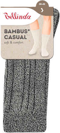 unisex ponožky Bambus Casual, 39-42, šedý melír Bellinda