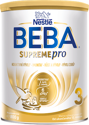 SUPREMEpro 3, 6 HMO, instantní mléčná výživa pro malé děti 12m+ BEBA