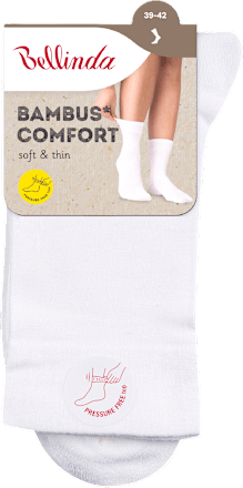 dámské ponožky Bambus Comfort, 39-42 bílé Bellinda